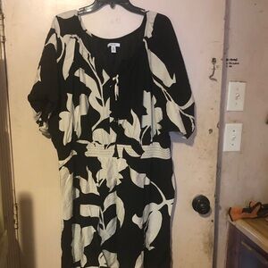 Nine West Black and White Floral Dress